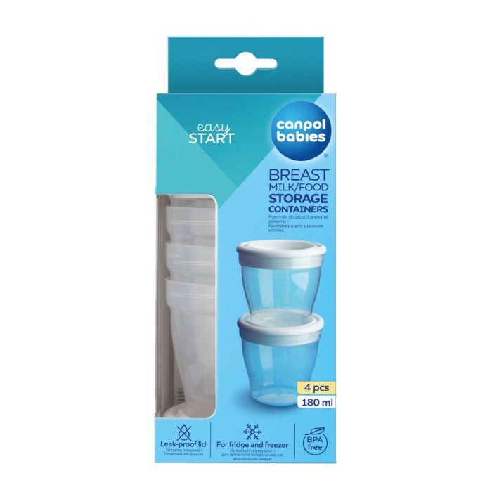 Canpol, pojemniki do przechowywania mleka i pokarmu, 4 szt. main product photo