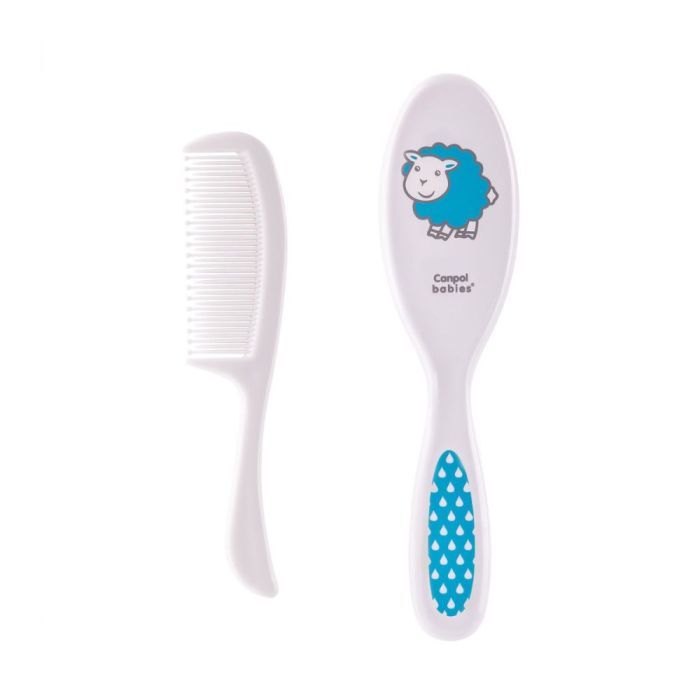 Canpol babies szczotka i grzebień dla niemowląt z miękkim włosiem TRANSPARENT main product photo