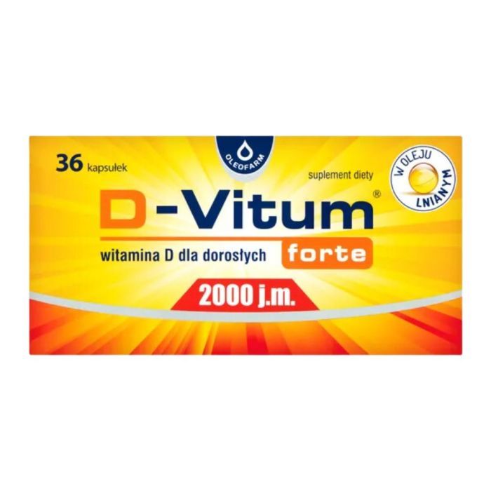 D-Vitum Forte 2000 j.m., kaps.,wit.D,dla doroslych, 90 szt main product photo