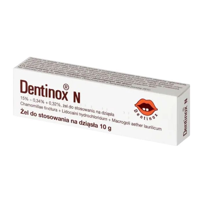 Dentinox N, 15% + 0,34% + 0,32%, żel na dziąsła, 10 g main product photo