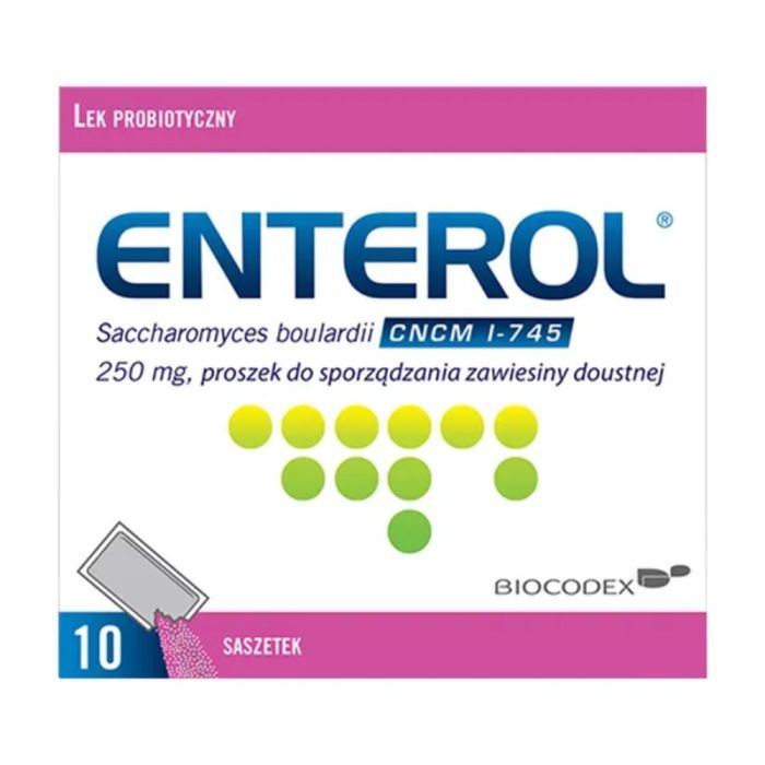 Enterol, 250 mg, proszek do sporządzania zawiesiny doustnej, 10 saszetek main product photo