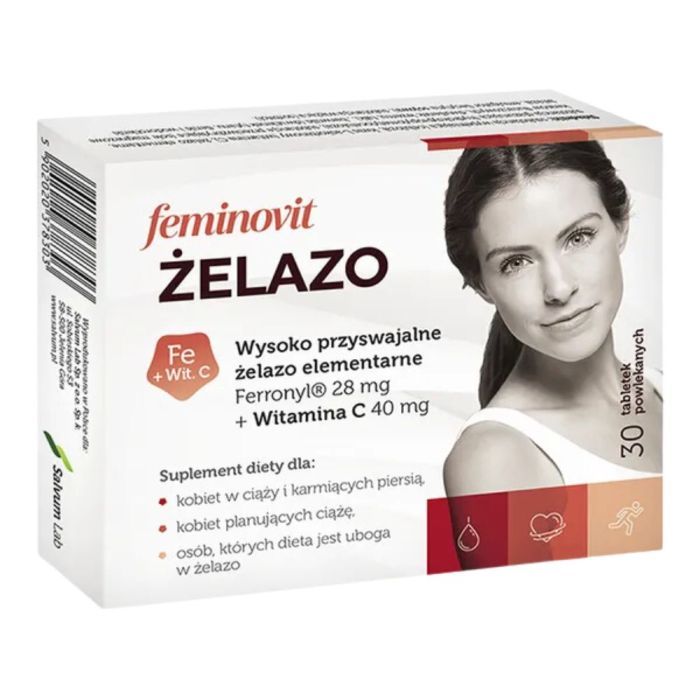 Feminovit Żelazo, tabletki powlekane, 30 szt. main product photo