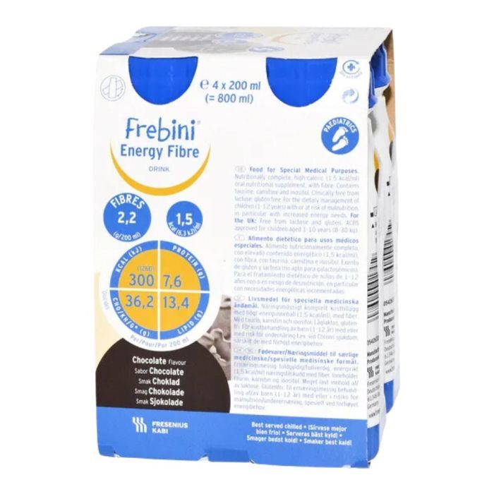 Frebini Energy Fibre Drink, plyn, sm.czekolad.,200 ml, 4 but main product photo