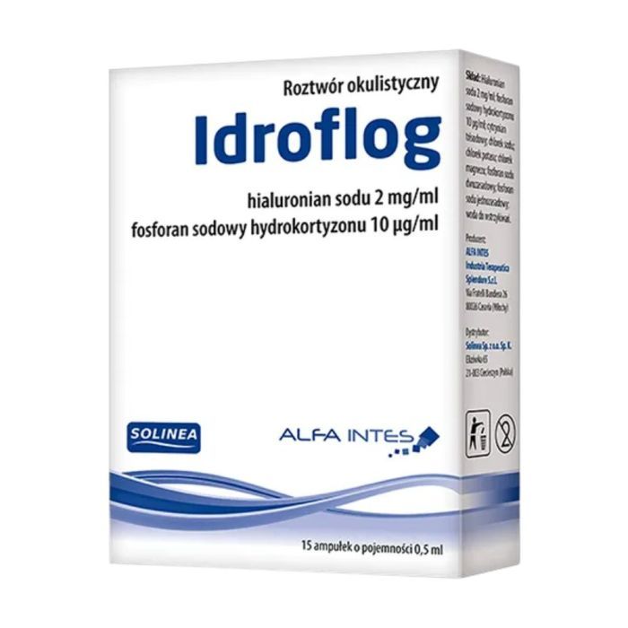 Idroflog, roztw. okulististyczny, 0,5 ml, 15 amp main product photo