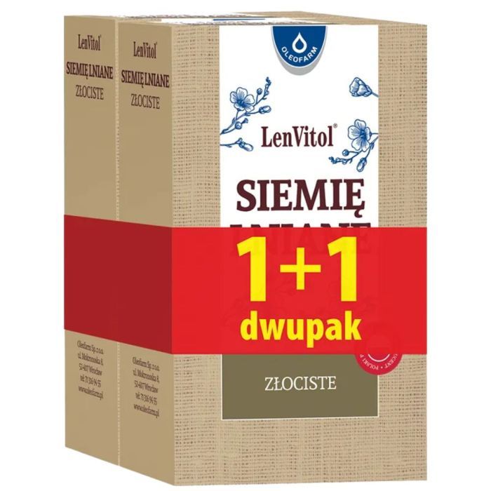 LenVitol siemie lniane zlociste,250g x 2op.,PROM.1164/24 main product photo
