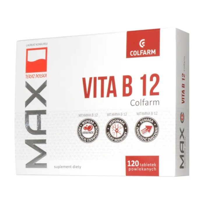 Max Vitaminum B12 Colfarm, tabletki, 120 szt. main product photo