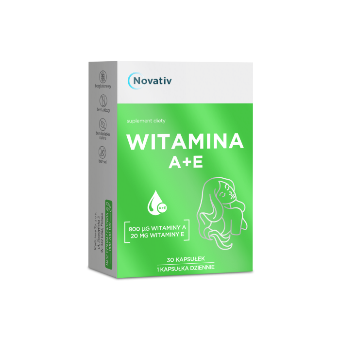 Novativ Witamina A+E, kapsułki, 30 sztuk main product photo