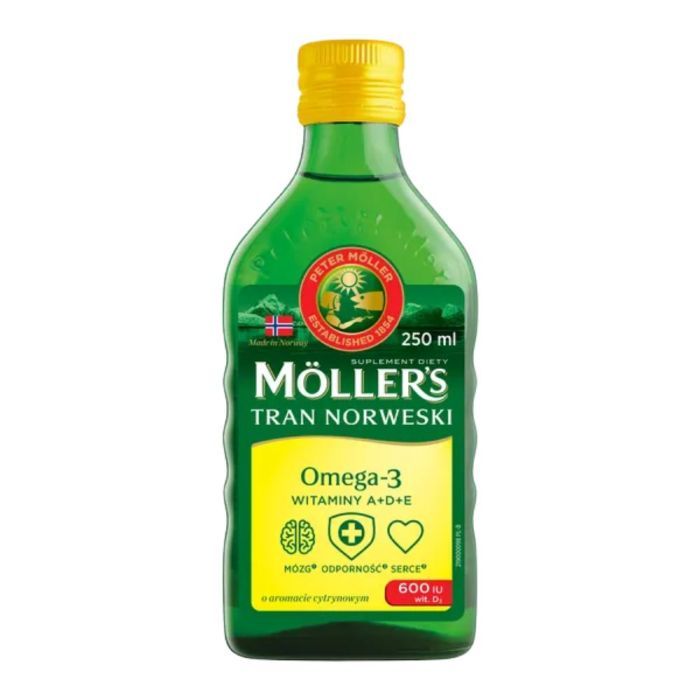 Mollers Tran Norweski, aromat cytrynowy, 250 ml main product photo