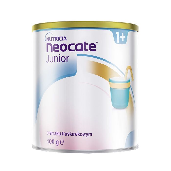 Neocate Junior 1+, żywność specjalnego przeznaczenia medycznego o smaku truskawkowym, 400 g main product photo