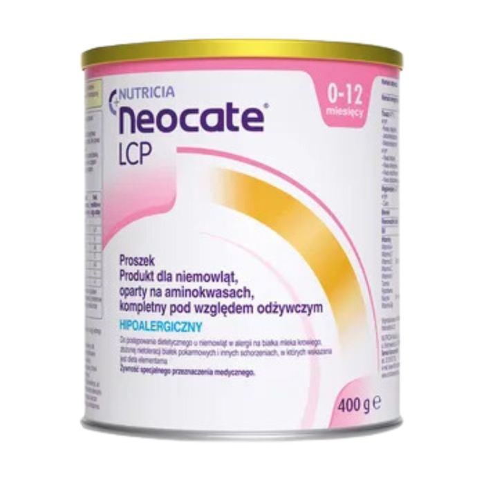 Neocate LCP, żywność specjalnego przeznaczenia medycznego, dieta hipoalergiczna, proszek, 400 g main product photo