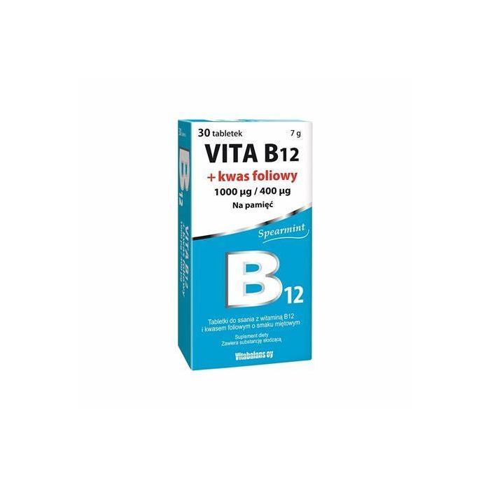Vita B12 1000 mcg, tabl.do ssania, 30 szt main product photo