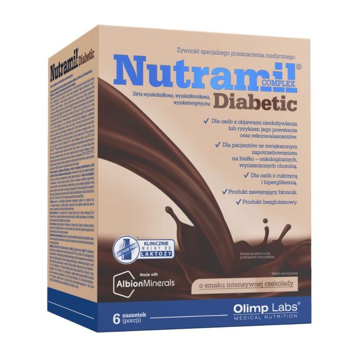 Olimp Nutramil Complex Diabetic,sm.int.czekol.,prosz.,6sasz main product photo