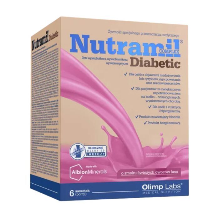 Olimp Nutramil Complex Diabetic,sm.swiez.owoc.lasu,prosz,6sasz main product photo