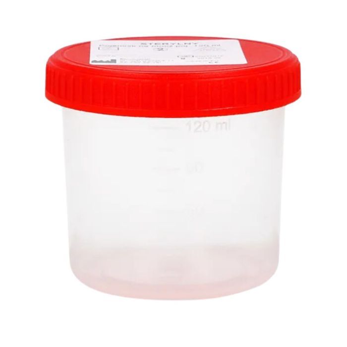 Pojemnik na mocz, z nakretka, n/jalowy (El-Comp), 120 ml main product photo
