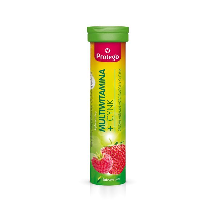 Protego Multiwitamina + Cynk, tabletki o smaku malinowo-truskawkowym, 20 szt. main product photo