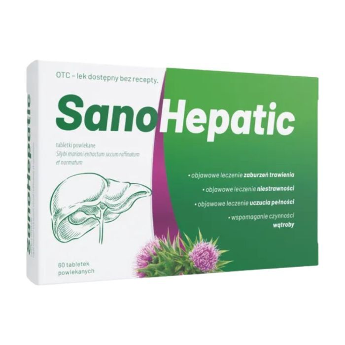 SanoHepatic, 70 mg, tabl.powl., 60 szt main product photo