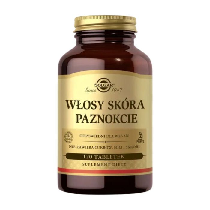 Solgar Wlosy Skora Paznokcie, tabl.,120 szt main product photo