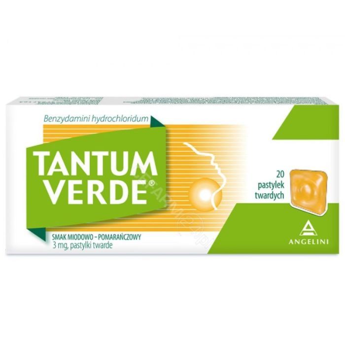 Tantum Verde sm.miod-pomar., 3 mg, pastyl.twarde, 20szt main product photo