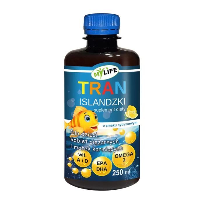 Tran islandzki dla dzieci, kobiet ciężarnych i matek karmiących, olej, 250 ml main product photo