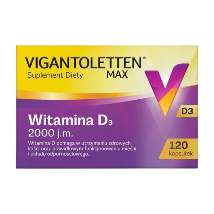 Vigantoletten Max, witamina D3 2000j.m., kapsułki, 120 szt. main product photo