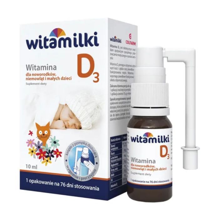 Witamilki Witamina D3, aerozol, 10 ml (pompka dozująca) main product photo
