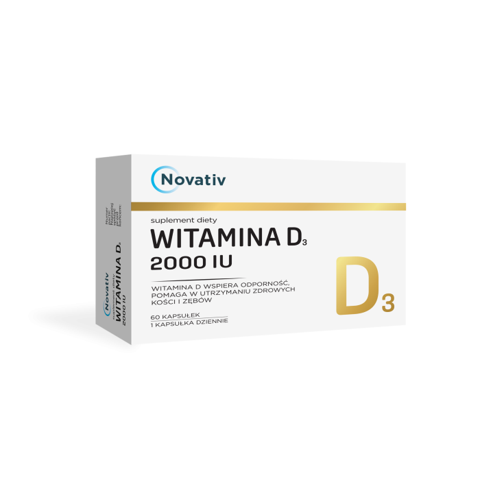Novativ Witamina D3 2000 IU, kapsułki, 60 sztuk main product photo
