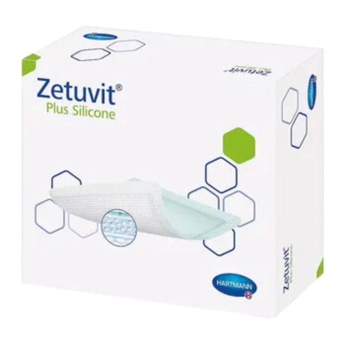 Zetuvit Plus Silicone, opatrunek silikonowy, 10 cm x 20 cm, 1 szt. (z opakowania 10 szt.) main product photo