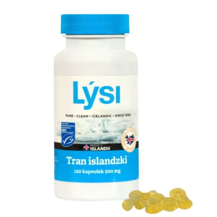 Tran islandzki Lysi, 500 mg, kaps.,120 szt main product photo