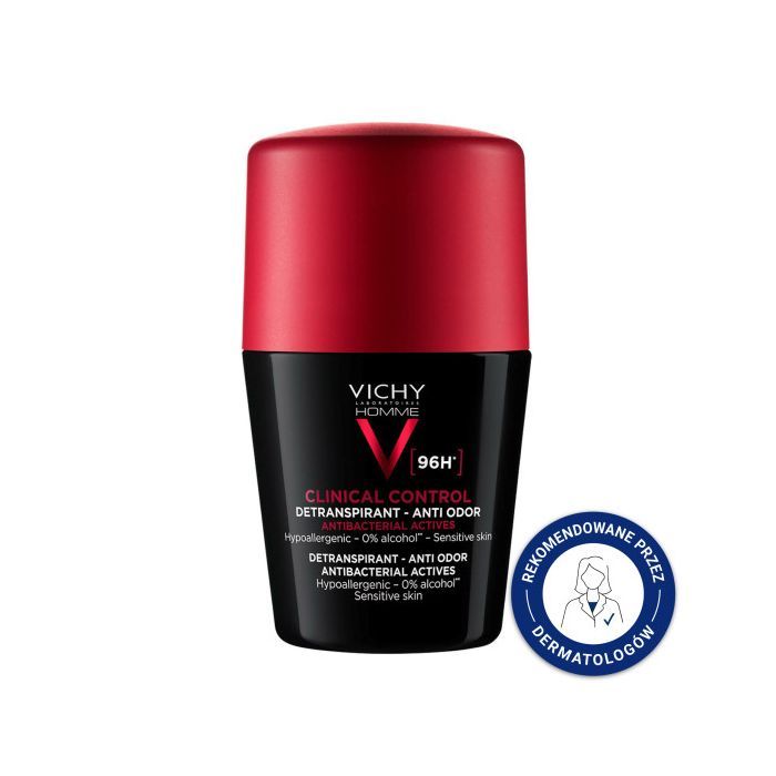 Vichy Homme Clinical Control, dezodorant, roll-on, 96 h, 50 ml main product photo