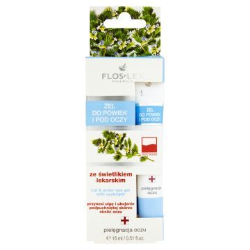 Flos-Lek Pharma, żel do powiek i pod oczy, ze świetlikiem lekarskim, 15 ml