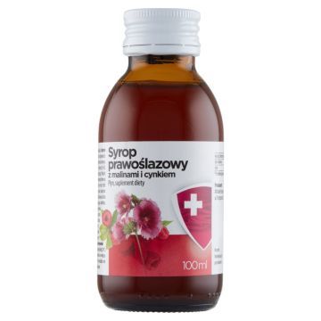 Syrop prawoslazowy z malinami i cynkiem, 100 ml