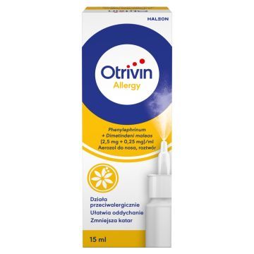 Otrivin Allergy, 2,5mg+0,25mg/ml, aerozol do nosa, 15 ml