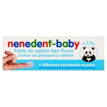 Nenedent Baby, pasta do zębów bez fluoru, 20 ml + szczoteczka