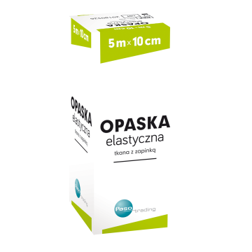 Opaska elastyczna, tkana, z zapinką, 5 m x 10 cm, 1 szt. (Paso)
