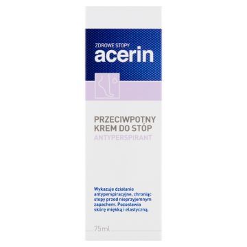 Acerin Perspirant, krem przeciwpotny do stóp, 75 ml