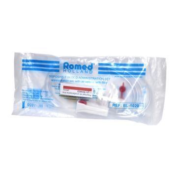 Przyrząd do przetaczania krwi, Romed, z igłą, 1 szt