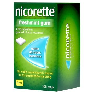 Nicorette Freshmint Gum, 4 mg, guma do żucia, 105 szt.