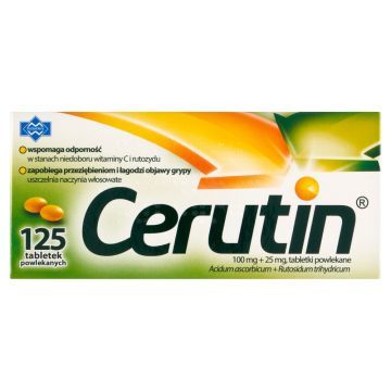 Cerutin, 100 mg+25 mg, tabletki powlekane, 125 szt.