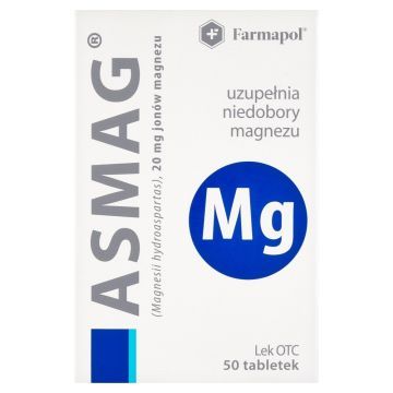 Asmag, 20 mg jonów magnezu, tabletki, 50 szt.
