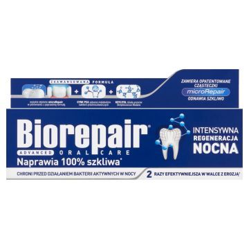 Biorepair Night, pasta do zębów, intensywna pielęgnacja, 75 ml