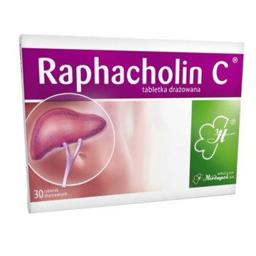 Raphacholin C, tabletki drażowane, 30 sztuk