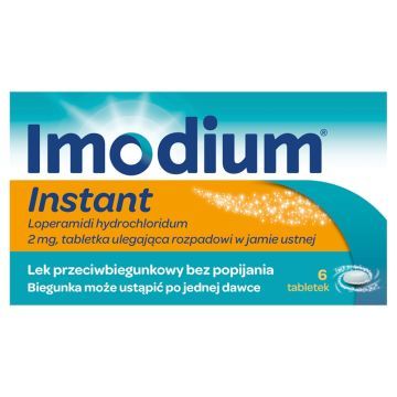 Imodium Instant, 2 mg, tabletka ulegająca rozpadowi w jamie ustnej, 6 sztuk