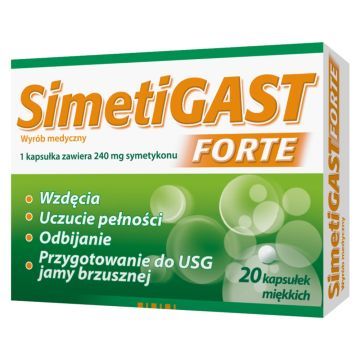 Simetigast Forte, kapsułki elastyczne, 20 szt.