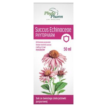 Succus Echinacae Phytopharm, (sok z jeżówki), płyn doustny, 50 ml