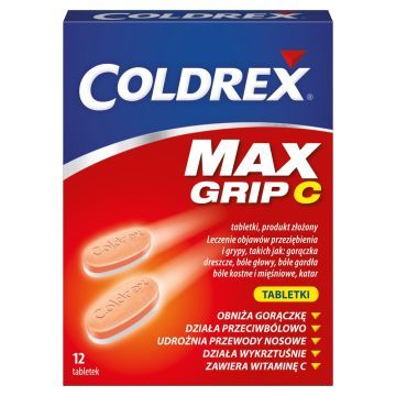 Coldrex MaxGrip C, tabl., 12 szt,blister