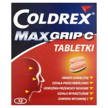 Coldrex MaxGrip C, tabl., 12 szt,blister