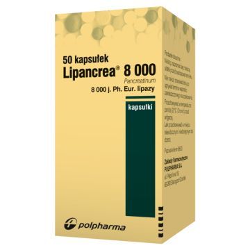 Lipancrea, 8000 j. lipazy, kapsułki, 50 szt.