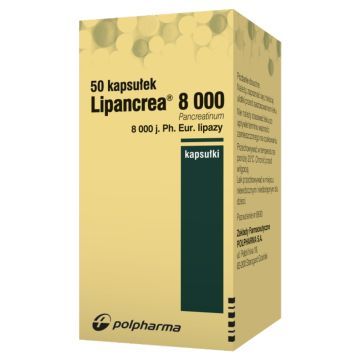 Lipancrea, 8000 j. lipazy, kapsułki, 50 szt.