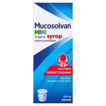 Mucosolvan Mini, 15 mg/5 ml, syrop, 100 ml
