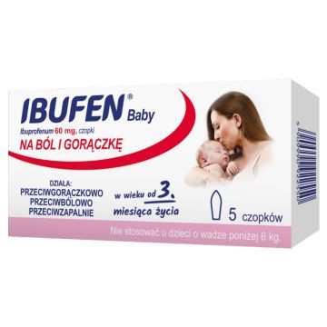 Ibufen Baby, 60 mg, czopki, 5 szt.